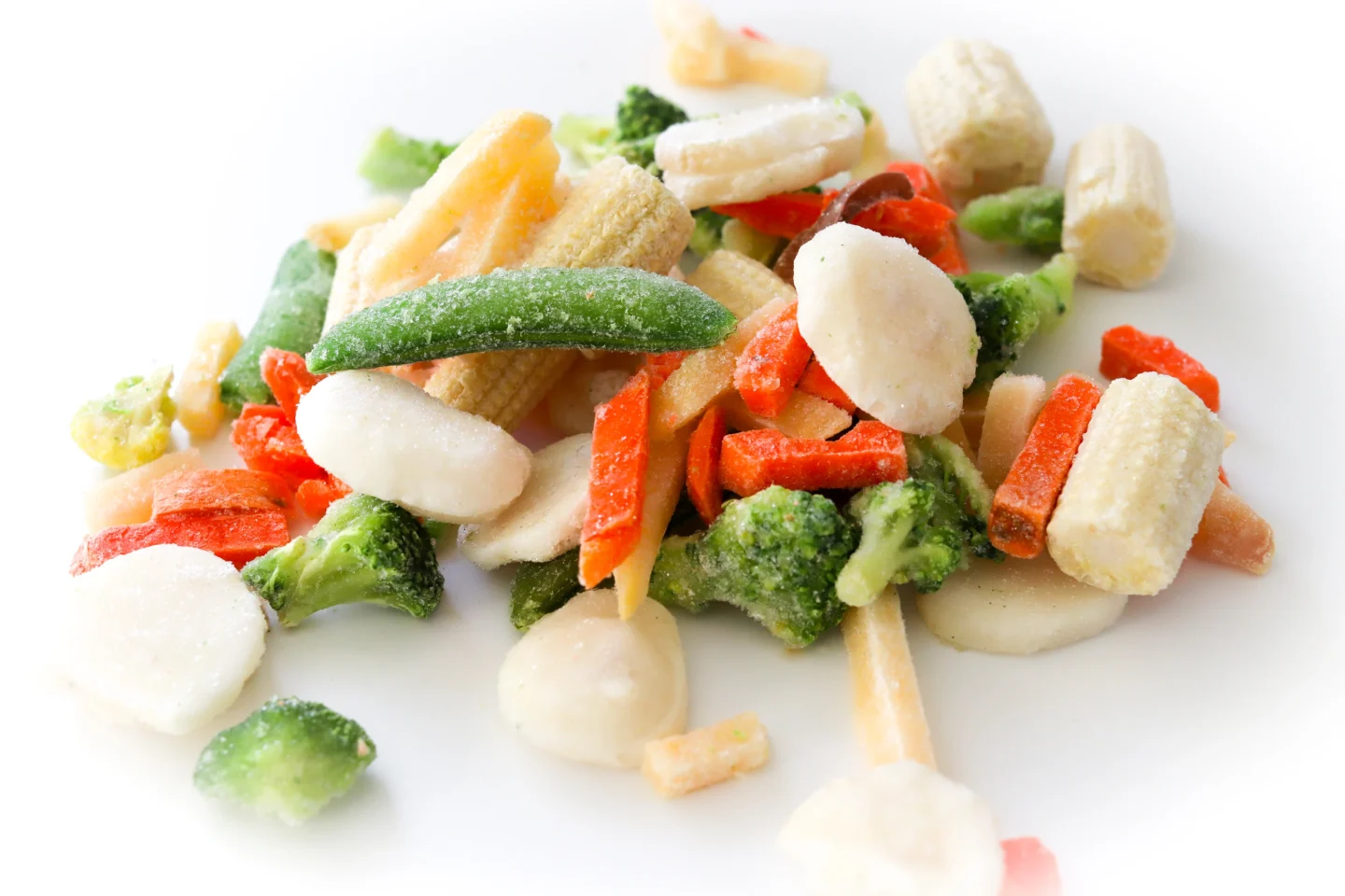 Värikkäitä pakastekasviksia