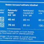 Pyykinpesuaineen annostelun ohje