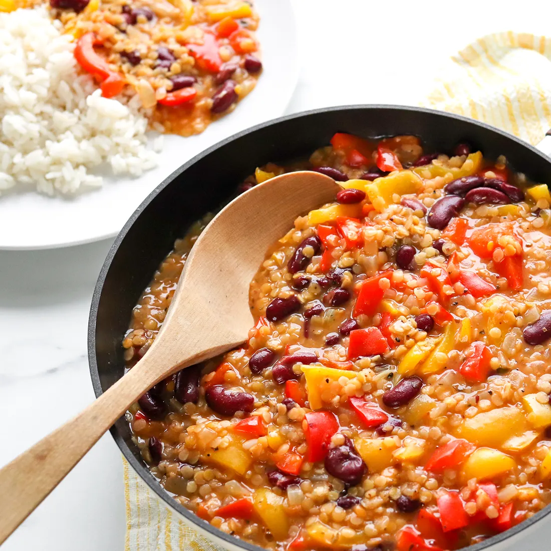 Papukastike riisin kanssa.