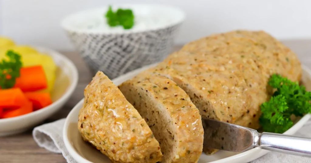 Broilerimureke, josta on jo leikattu kaksi palaa.