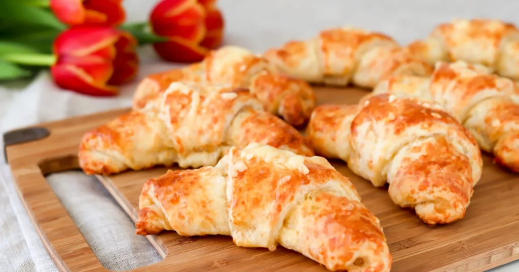 Juustosarvet leikkuulaudan päällä.