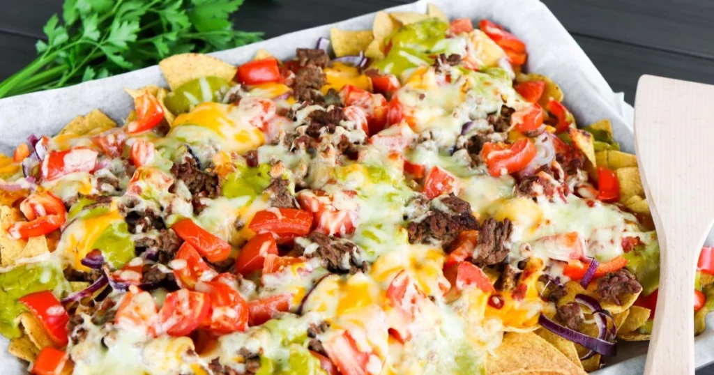 Nachopelti paistamisen jälkeen.