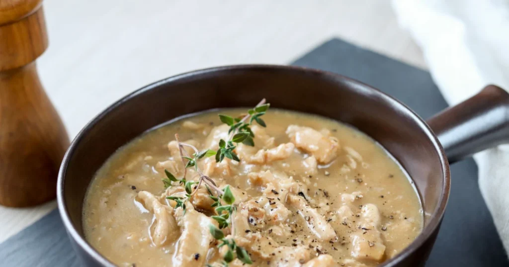 Possukastiketta tuoreella timjamilla koristeltuna.