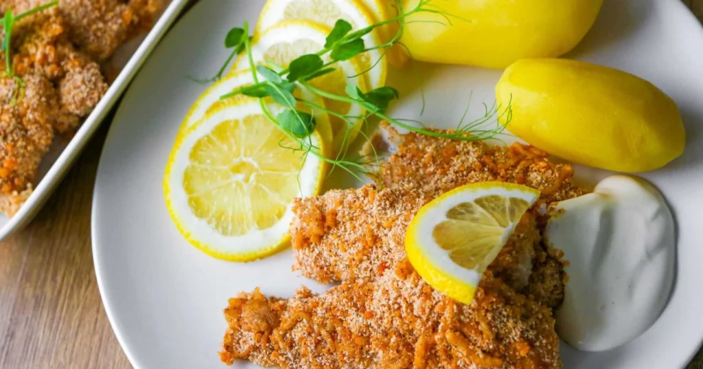 Kuorrutettua, uunissa paistettua seitiä.