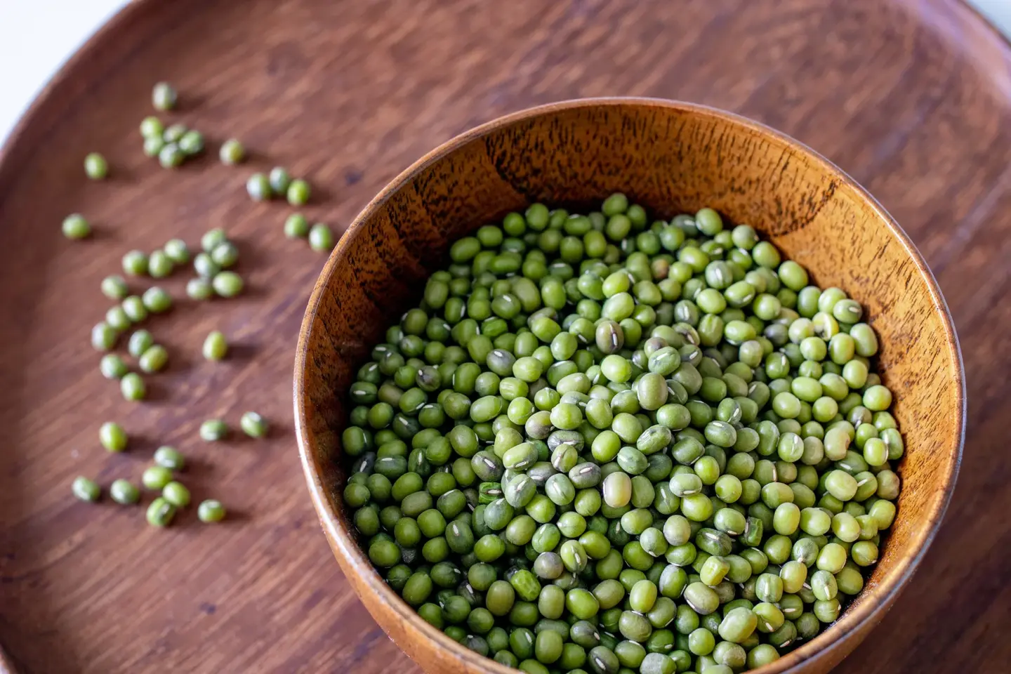 Mungpavut ennen idättämistä.